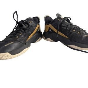 Nike Jordan One Take 2 Black Metallic Gold CW2457 007 Men's Size 8 US Basketball